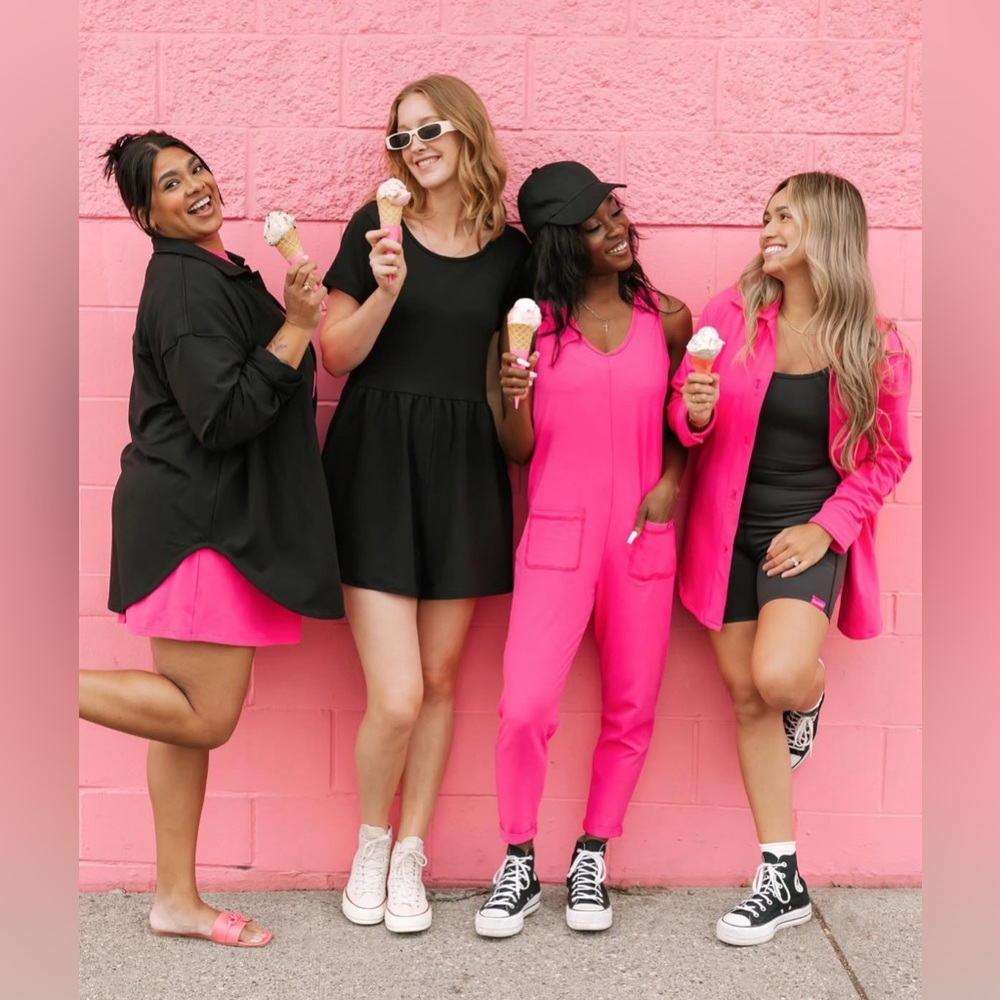 Smash + Tess Barbie Collab knit jersey button down shirt